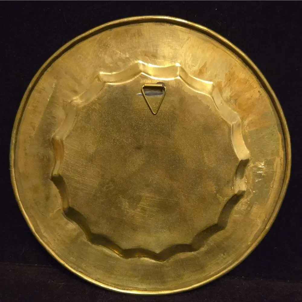 Vintage Meenakari Brass Plate 7.5